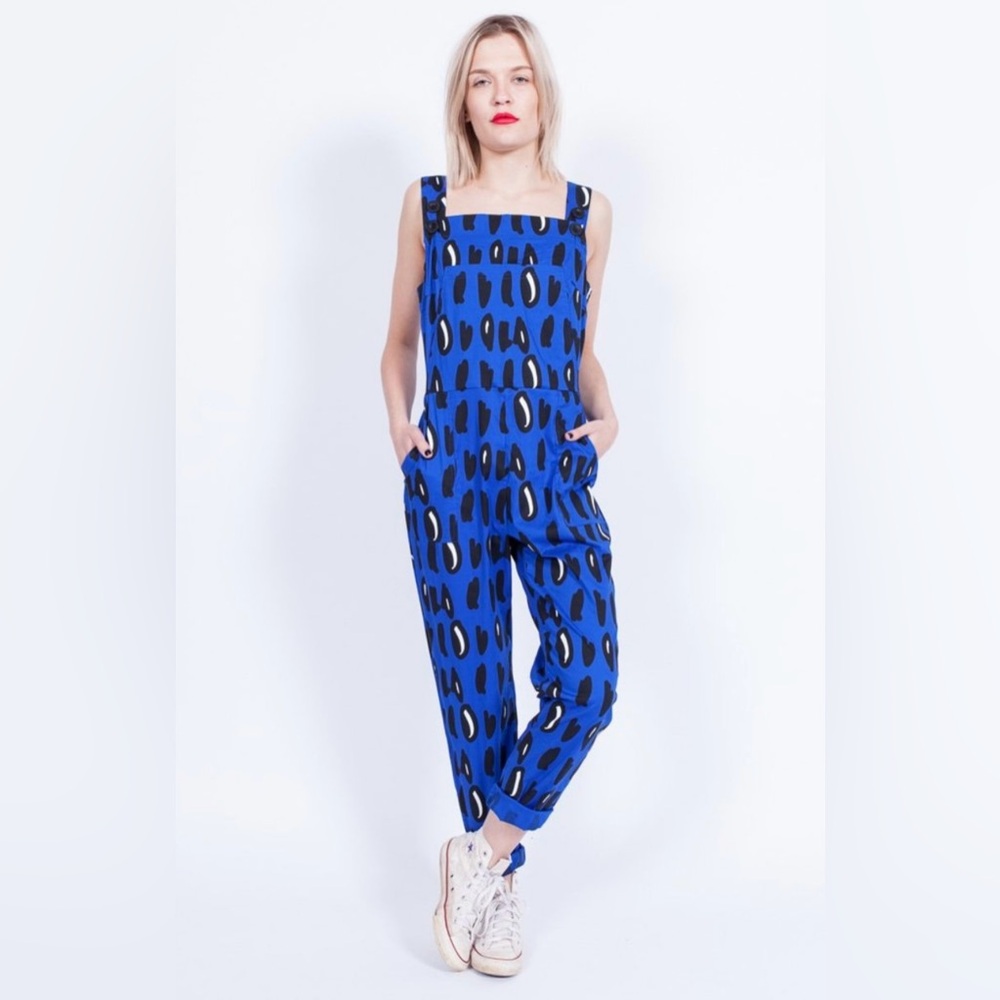 Nooworks Overalls Size XS in Blue Dot — RARE and SOLD OUT